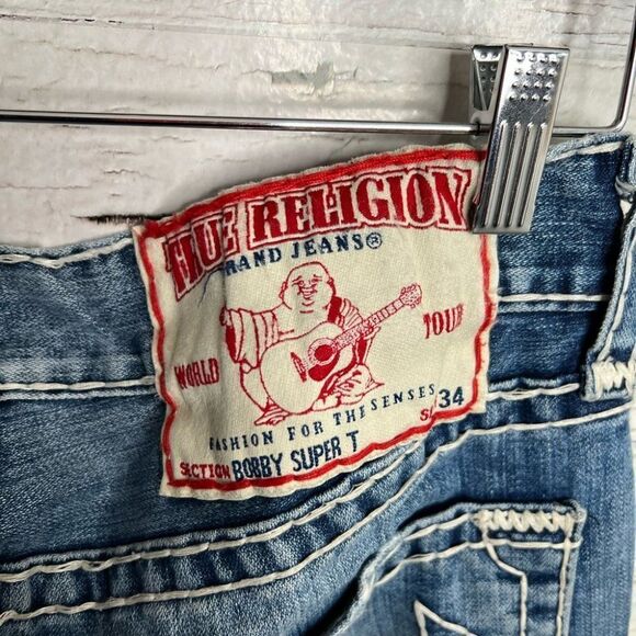 True Religion Men’s Bobby Super T Jeans Size 33 - Picture 2 of 9